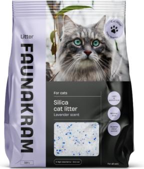 Faunakram - 3,8l Silica cat litter with lavender scent (Non poussiéreux)