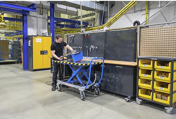 Produktbild eurokraft pro Scherenhubtischwagen, Tragfähigkeit 200 kg (200 kg)
