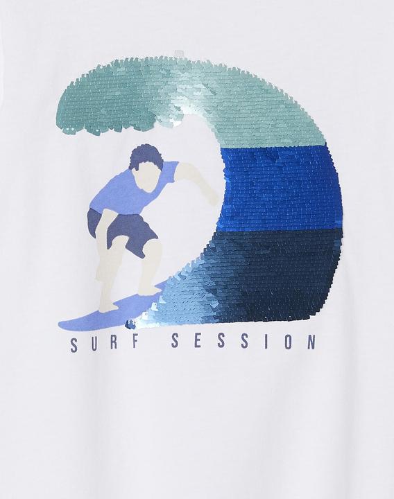 Actual product image Vertbaudet Boys' T-shirt with reversible sequins (86)