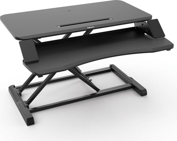 Actual product image Fellowes Corsivo™ sitting/standing workstation, HxWxD 110 x 800 x 615 mm, black.