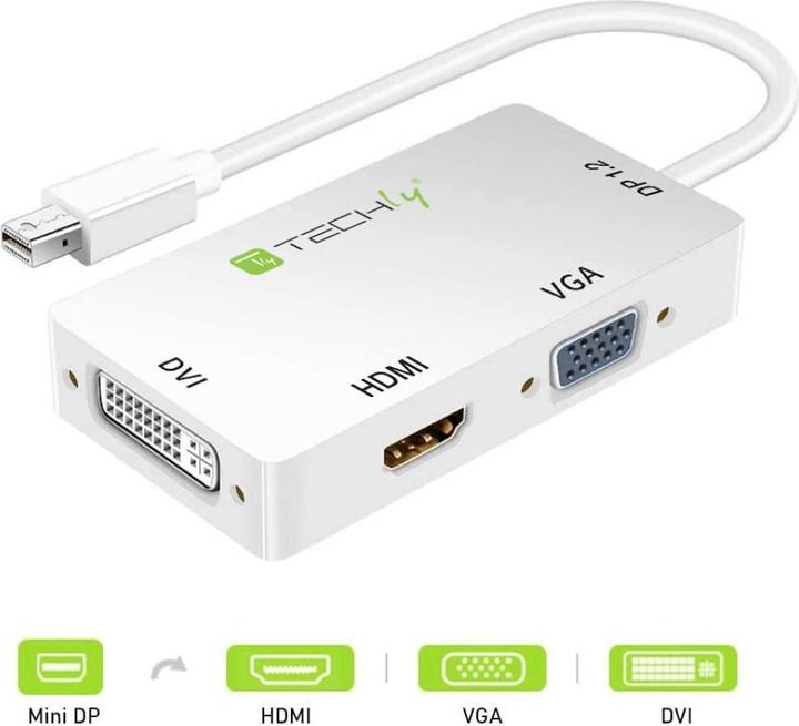 Produktbild Techly Mini-DisplayPort zu HDMI (DVI, VGA, HDMI, 8.50 cm)