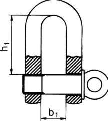 Pösamo Shackle straight galZn 5.0mm-3/16"