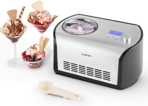 Actual product image Klarstein Snowberry and Choc Ice Cream Maker 1.2l Keep-Cool Function Stainless SteelLook