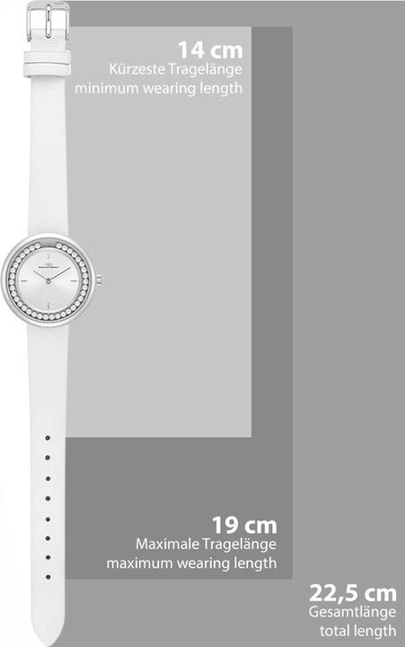 Produktbild Damen Quarzuhr Pearl Echtleder Weiss - 32220 (Analoguhr, 32 mm)