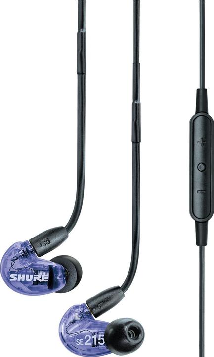 Actual product image Shure SE215 Special Edition Uni In-Ear Headphones - Purple (No noise cancelling, Cable)