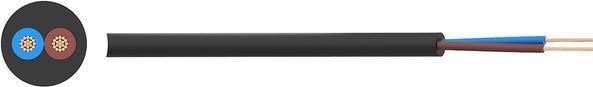RND Electronics Câble d'alimentation YY 2x 1mm² Cuivre Non blindé 500V 50m Noir (50 m)