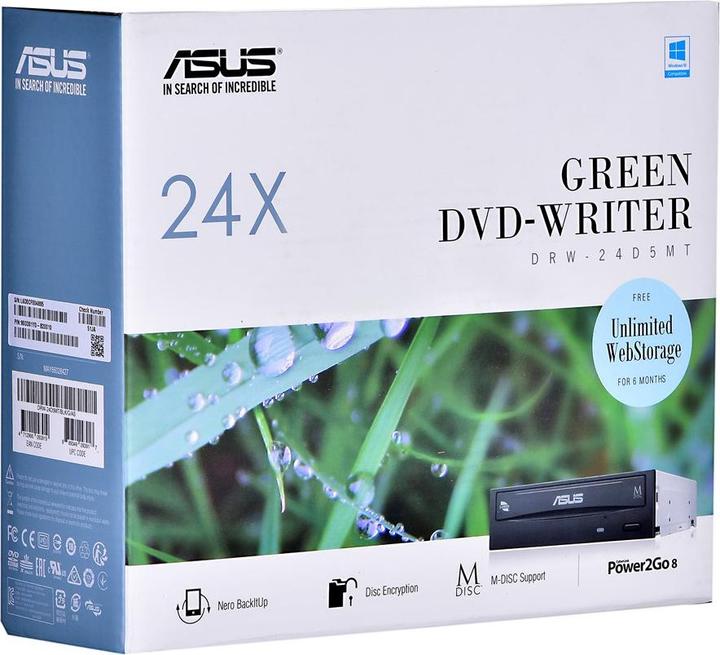 Image du produit ASUS Drw-24d5mt (Lecteur DVD, Graveur de CD, Lecteur de CD, Graveur de DVD)