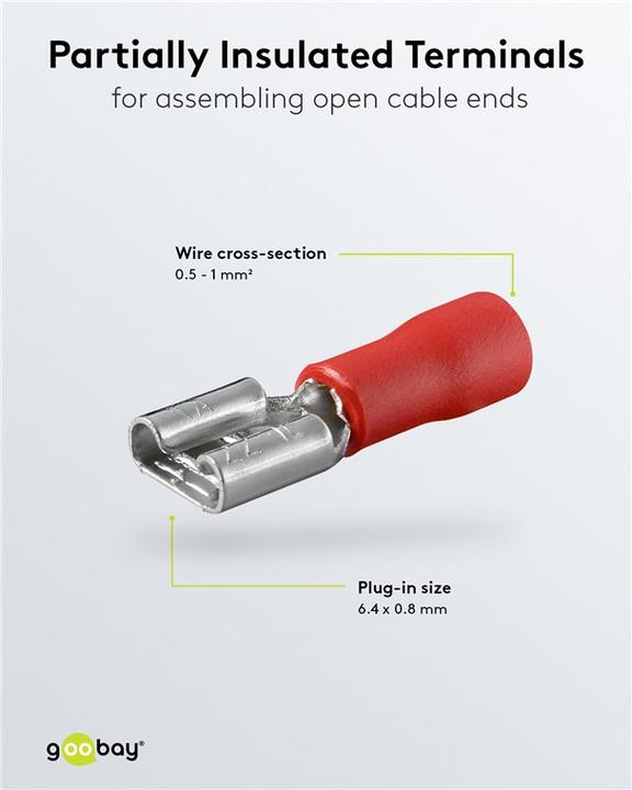 Actual product image Goobay Flat plug sleeve, red