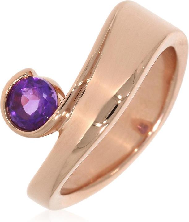 Xen Ring mit 5 mm Amethyst ca. 0,50 ct. rosèvergoldet