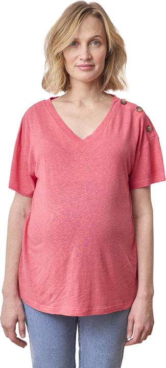 Vertbaudet Umstands-Shirt mit V-Ausschnitt, Leinen/Viskose
