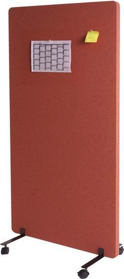 Produktbild Mendler Akustik-Trennwand, Büro-Sichtschutz Raumteiler Pinnwand, doppelwandig rollbar Stoff/Textil 147x80cm (147 x 80 x 39 cm)