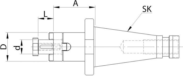Produktbild Magni Kombiaufsteckfräserdorn DIN2080 SK50-22x55 Fortis