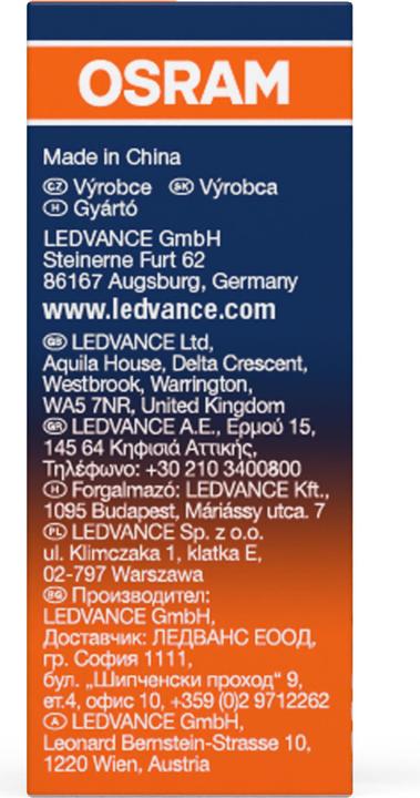 Nährwerte und Zutaten Osram Oven (E14, 40 W, 300 lm, 1 x, G)