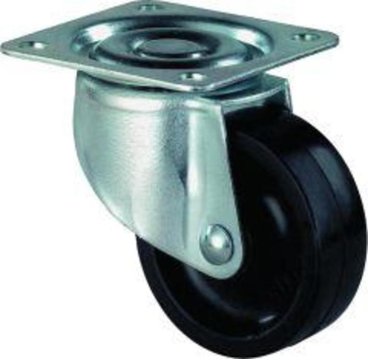 Actual product image BS Rollen Swivel castor F25.038 plastic 40 mm up to 25 kg with plate 42x42 mm