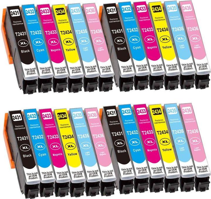 Actual product image Hermex Compatible Ink Cartridge XL for Epson Expression Photo XP-850 (M, Y, FC, C, PC, PM)