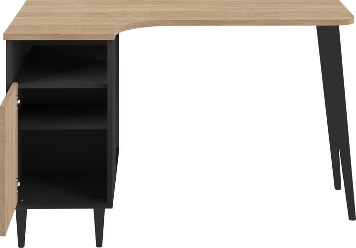 Actual product image Temahome Nook desk black and oak (120 x 67 cm)