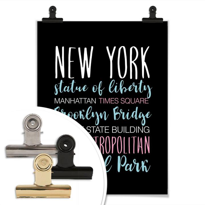 Actual product image Trenddeko New York words (120 x 150 cm)