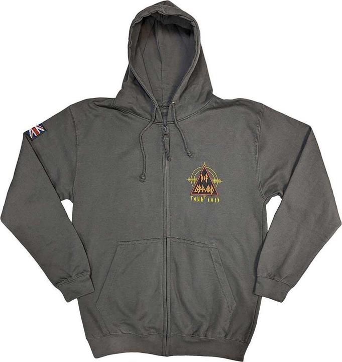 Def Leppard Tour 2019 Hoodie mit durchgehendem Reissverschluss (S)