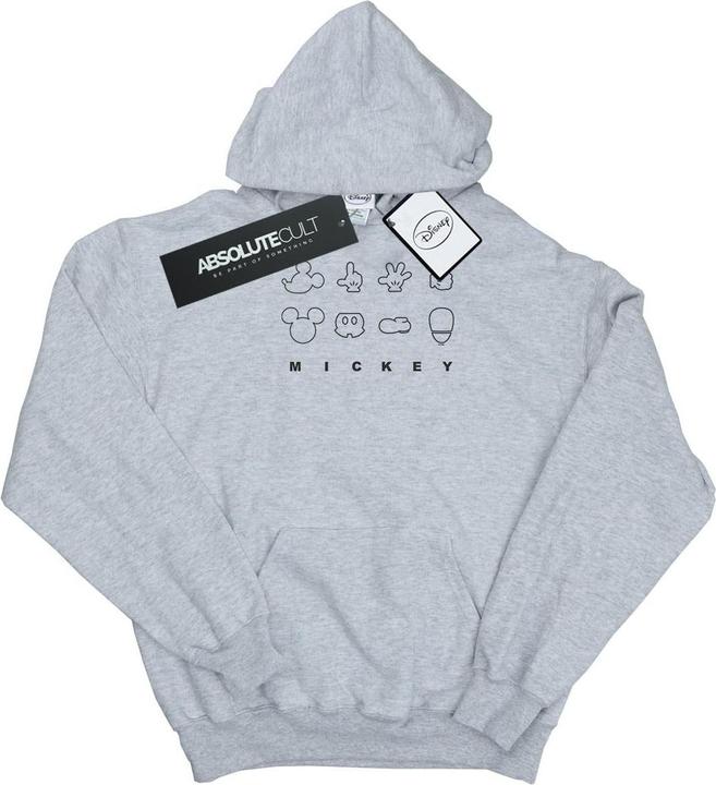 Immagine prodotto Disney Mickey Mouse Deconstructed Felpa con Cappuccio Uomo (3XL)