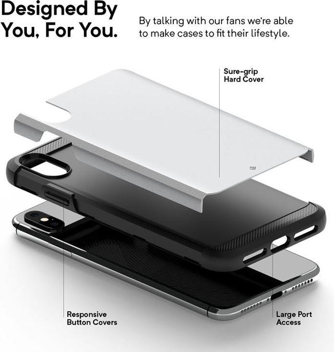 Actual product image Caseology Legion Case - Case for iPhone Xs Max (Silver) (Apple iPhone XS Max)