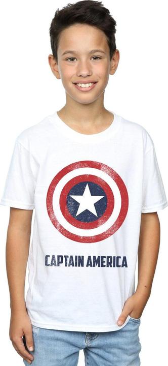 Image du produit - T-shirt CAPTAIN AMERICA SHIELD TEXT - Garçon (116)