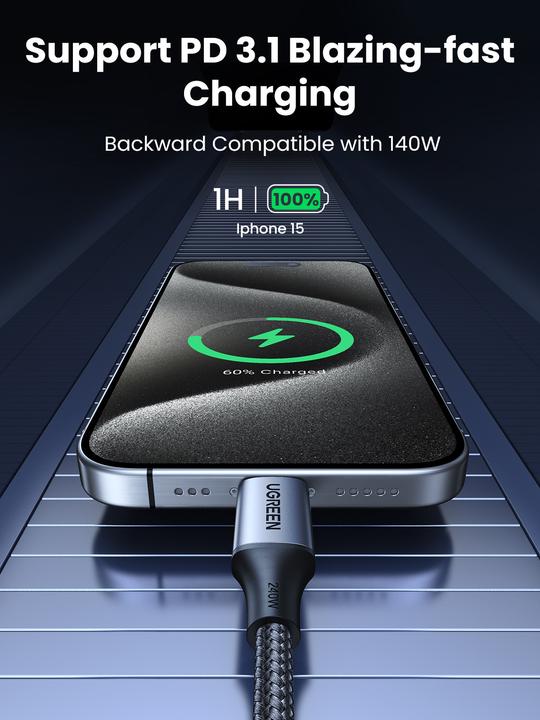Actual product image Ugreen USB C — USB C (2 m, USB 2.0)