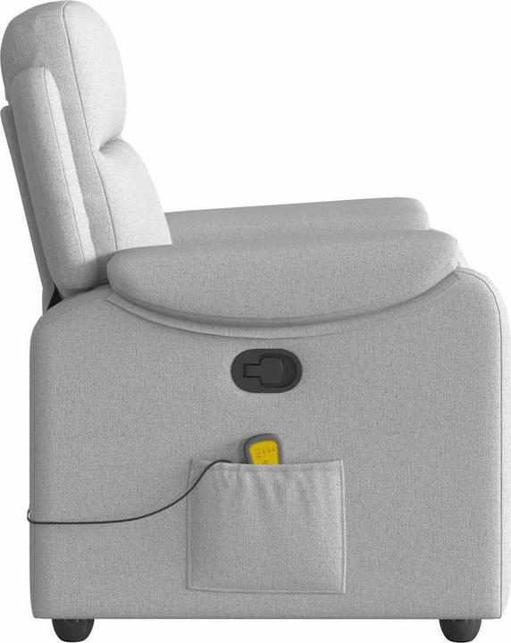 Immagine prodotto VidaXL Poltrona massaggiante in tessuto cloud grey poltrona TV massaggiante
