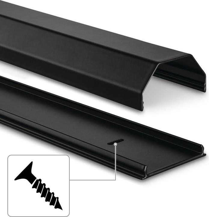 Produktbild Hama Alu-Kabelkanal, eckig, 110 x 5 x 2,6 cm, Schwarz (Kabelkanal, 110 cm)