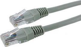 Image du produit 4World Patch cord RJ45, molded jacket, cat.5e UTP, 0.5 m, gray (06559) (U/UTP, CAT5e, 0.50 m)