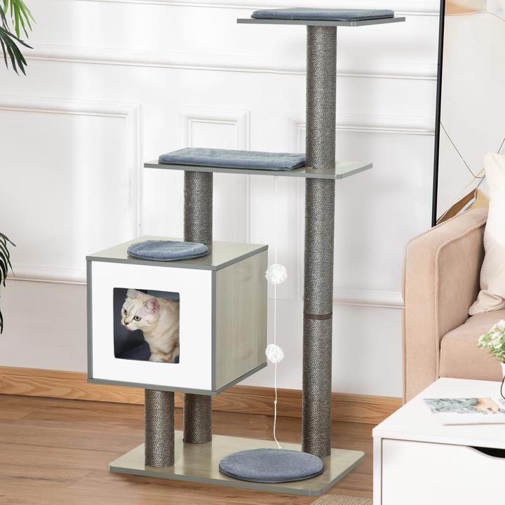 Produktbild Jamb Katzenkratzbaum (120 cm, Weiss, Grau)