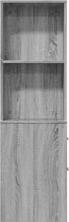 Produktbild VidaXL Badschrank Hochschrank Nischenschrank Schmal mit Rollen Grau Sonoma (22 x 41 x 135 cm)