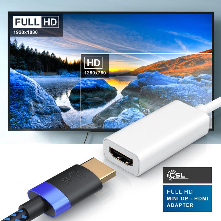 Actual product image CSL Mini DisplayPort to HDMI Adapter Cable (HDMI, 10 cm)
