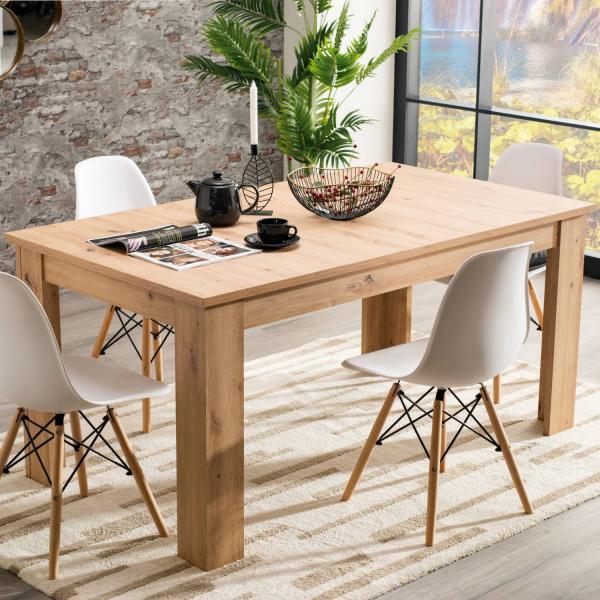 Produktbild Homestyle4u Ausziehbarer Esstisch (160.5 x 90.5 x 76.5 cm)