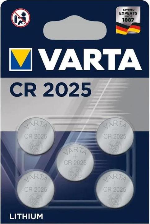 Image du produit Varta Electronics CR2025 (5 pcs, CR2025, 165 mAh)