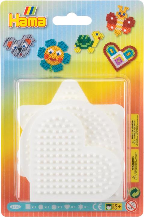 Hama Perlen Quadrat, Kreis, Sechseck, Herz, Stern