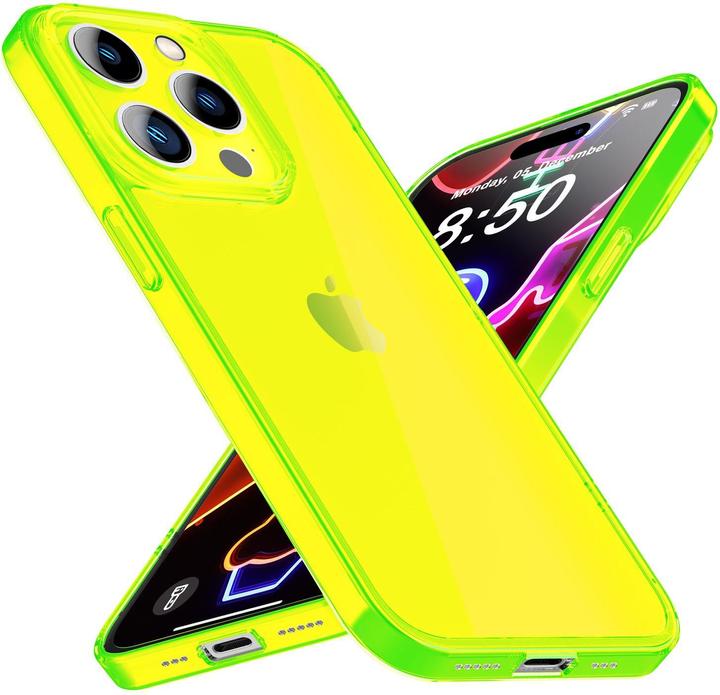 Actual product image Nalia Clear Transparent Neon Silicone Sleeve (Apple iPhone 14 Pro Max)