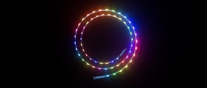 Actual product image Hyte Ls30 RGB Light Strips Blk 2pk (Blue, Green, Red)