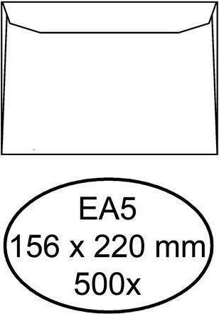 Quantore 500 weisse gummierte Umschläge EA5 156 x 220 mm (500 x)