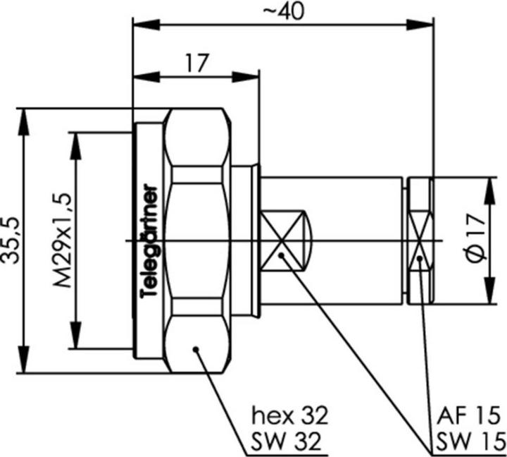 Immagine prodotto Telegärtner 7-16 straight plug 50 Ohm