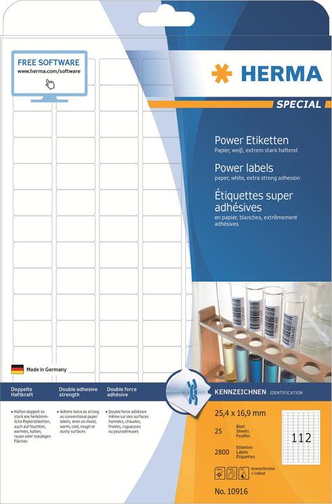 Produktbild HERMA Power Etiketten A4