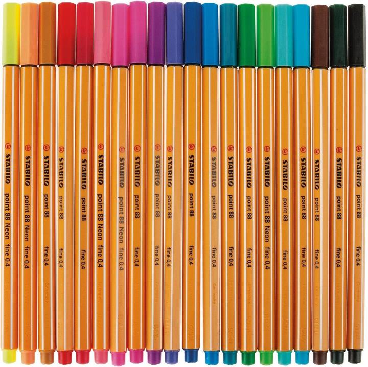 Image du produit STABILO Fineliner point 88, 20er Zebrui Neon (Multicolore, 20 x)