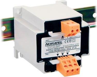 Actual product image Noratel Skilletransformer, primaer, 400 - 415 - 440V, sekundaer 230V, 130VA, 47-63Hz, LxWxH 90 x 84 x