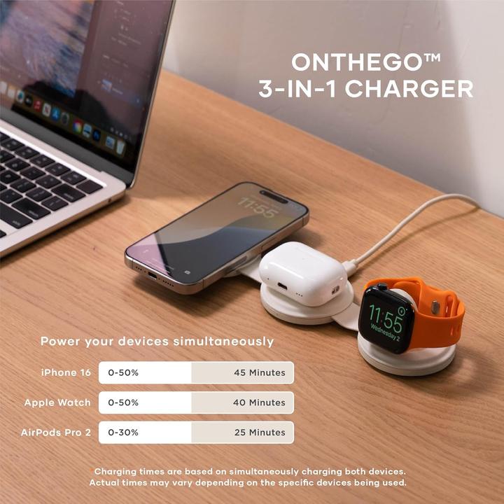 Produktbild Satechi OntheGo 3-in-1 Wireless Charger mit Qi2 (15 W)
