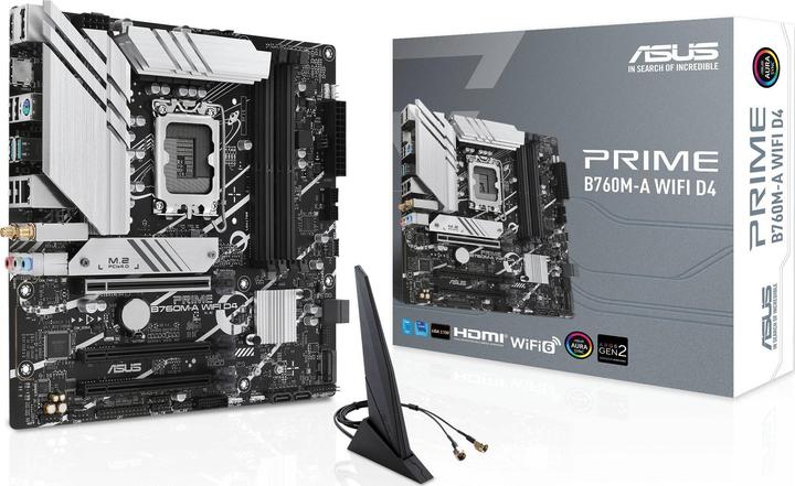 Image du produit ASUS PRIME B760M-A WIFI D4 (LGA 1700, Intel B760, mATX)