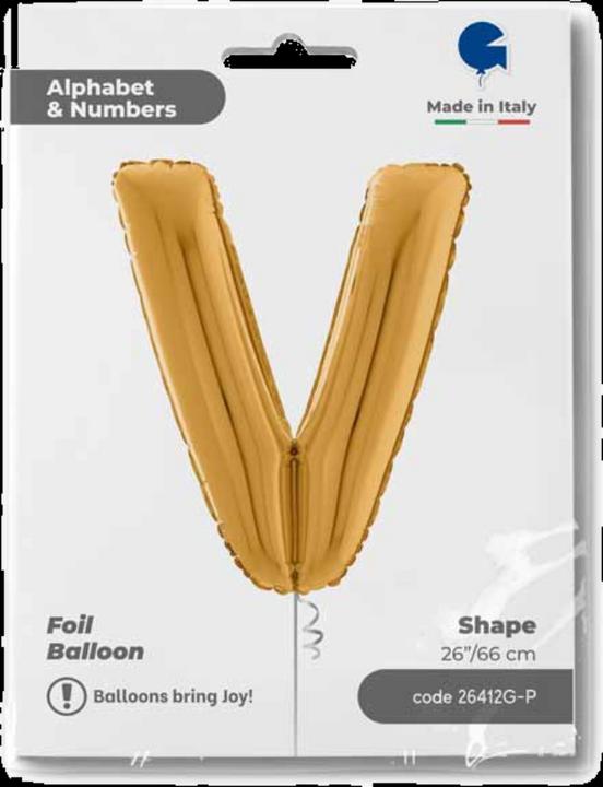 Immagine prodotto Grabo Palloncino in foil - V - in ORO 76x65cm
