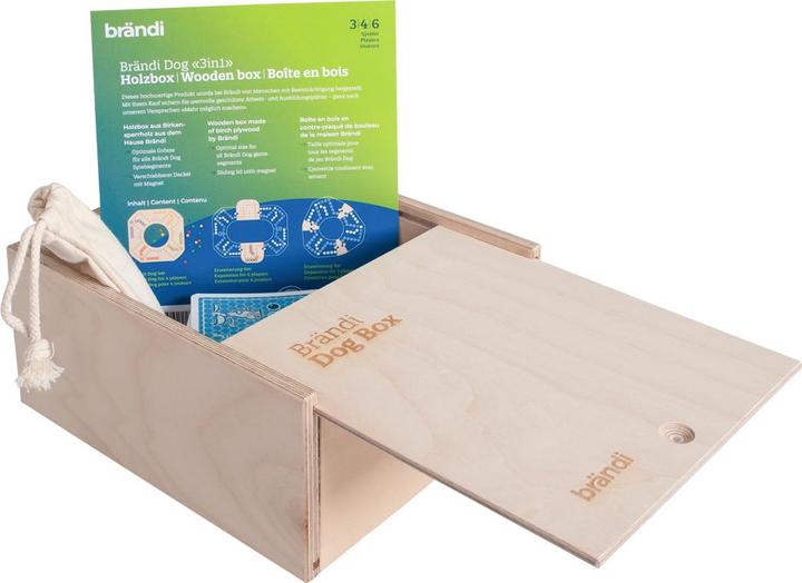 Immagine prodotto Brändi Scatola di legno per cani 3in1 (Inglese, Francese, Tedesco, Italiano)
