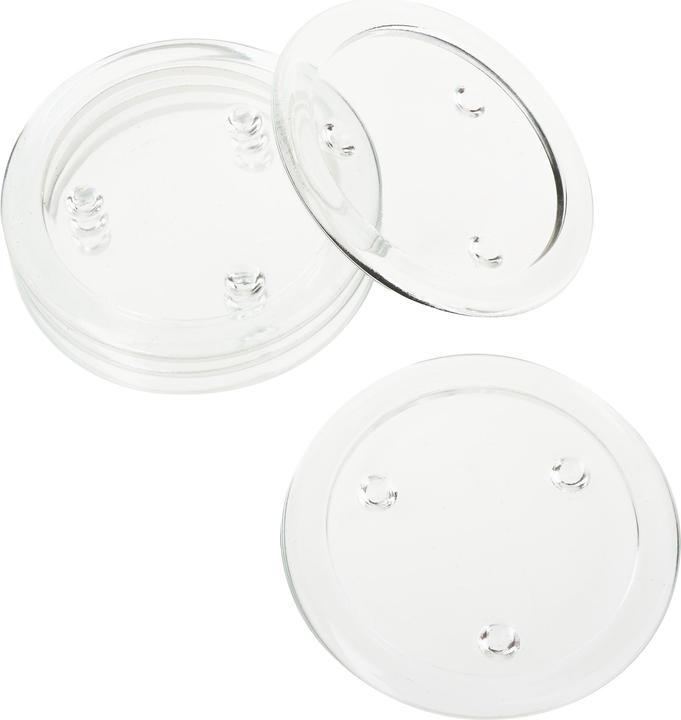 VBS Candles glass coasters, clear, 5 pieces, Ø 10 / 7.5 cm (5 x, Glass coaster)
