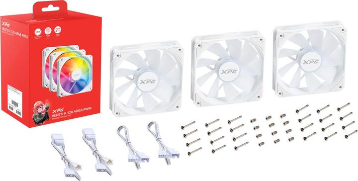 Produktbild Adata Lüfter XPG VENTO R 120 ARGB Fan 3 pack (120 mm, 1 x)