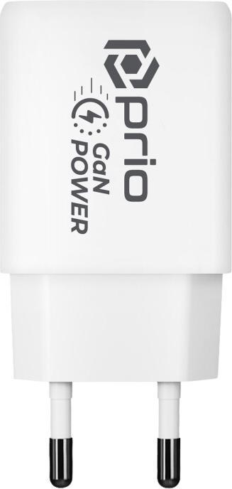 Produktbild prio Wandladegerät GaN Power 45W PD PPS (USB C) + QC 3.0 (USB A) weiss (45 W)