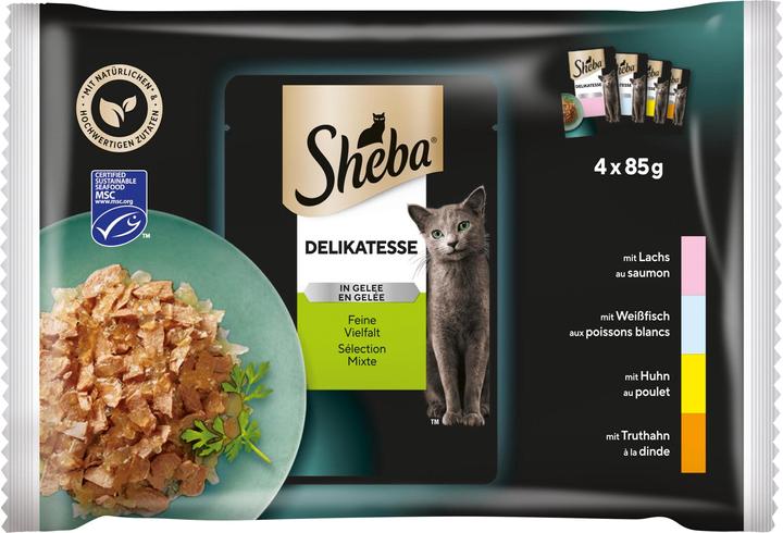 Actual product image Sheba Delicacy in jelly (Adult, 4 pcs., 85 g)